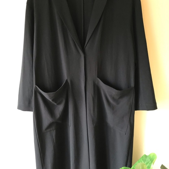 NWOT H&M Size 12 Black Longline Jacket Blazer - Picture 5 of 8